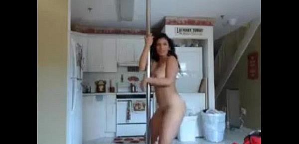  Busty Colombian Stripping on Webcam